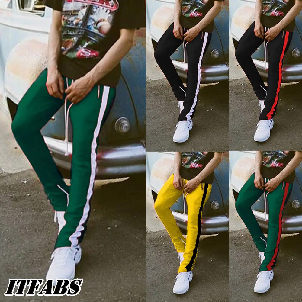 Мужские повседневные спортивные брюки длинные с карманами на молнии для бега