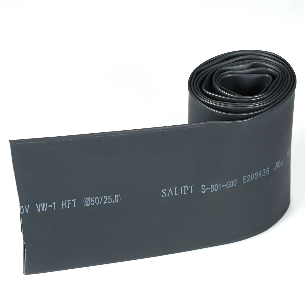 Heat Shrink Tubing Ratio 2:1 Electrical Sleeving Cable Wire Heatshrink Tube Black 50mm Diameter &amp 2m Length | Обустройство дома