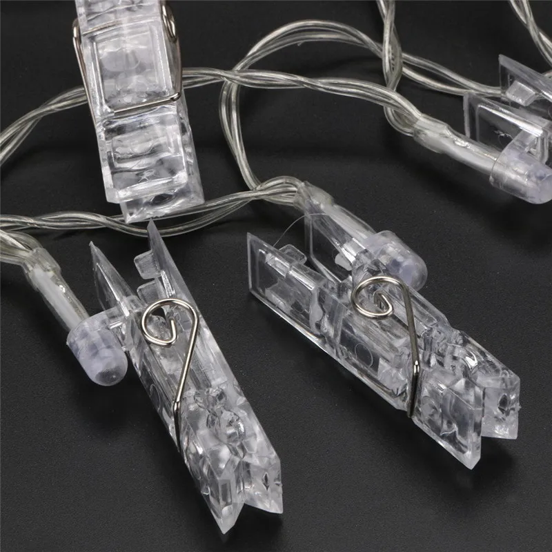 

2.2m 20leds Card Pictures Photos Clips Pegs Bright Led String Light Battery Power Indoor Home Party Festival Wedding Decor
