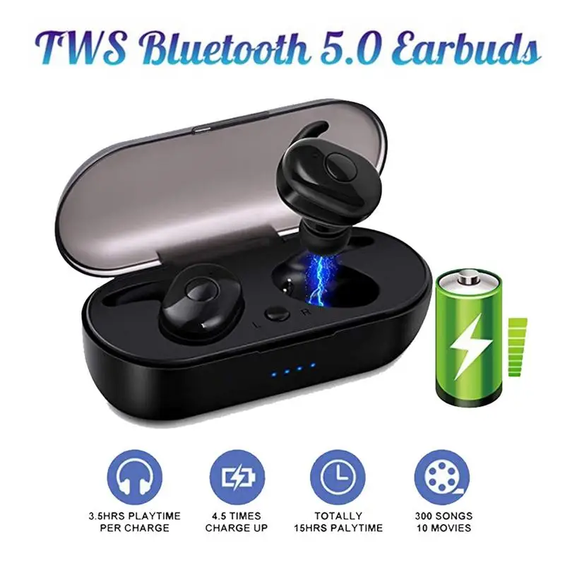 Беспроводные Bluetooth 5 0 наушники вкладыши спортивные влагостойкие стерео