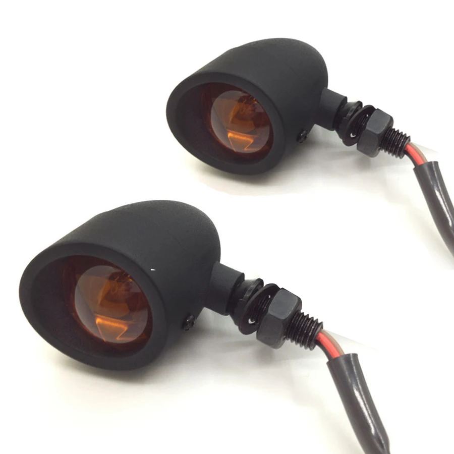 

Amber Bullet Motorcycle Turn Signal Light Moto Accessories Custom Bike Indicator For Harley Bobber
