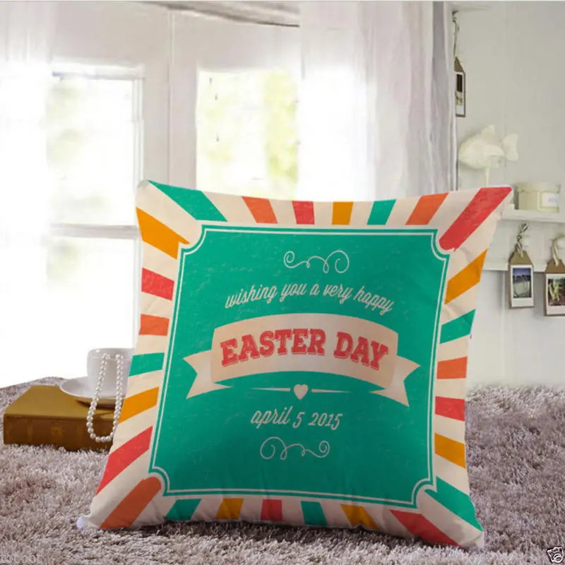 HGLEGYWEaster квадратная хлопковая наволочка чехол для подушки на талию дома Мягкая