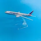 Модель самолета Американский Боинг 777, модель самолета, литая металлическая модель самолета 16 см, масштаб 1:400, игрушечный подарок