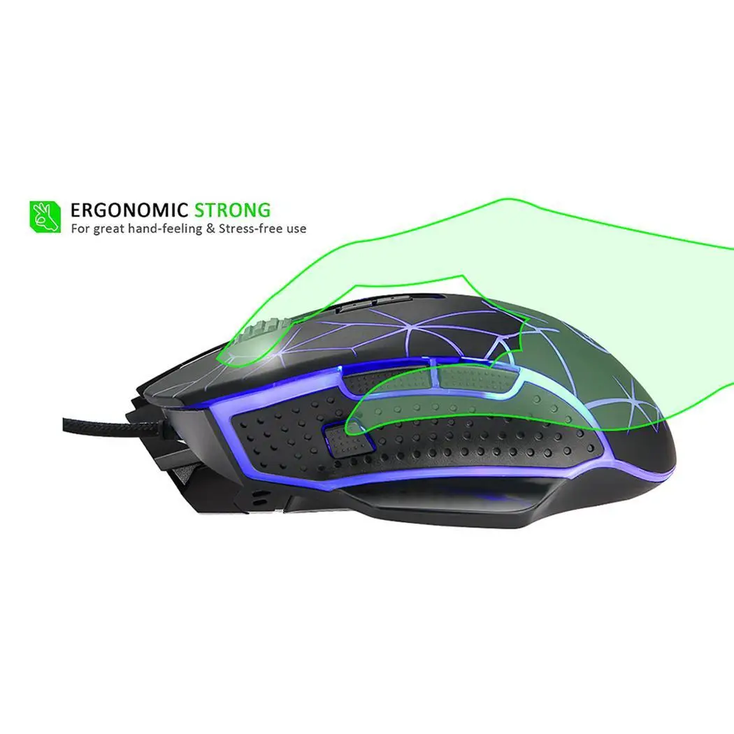 Профессиональная игровая проводная мышь эргономичный оптический настольный