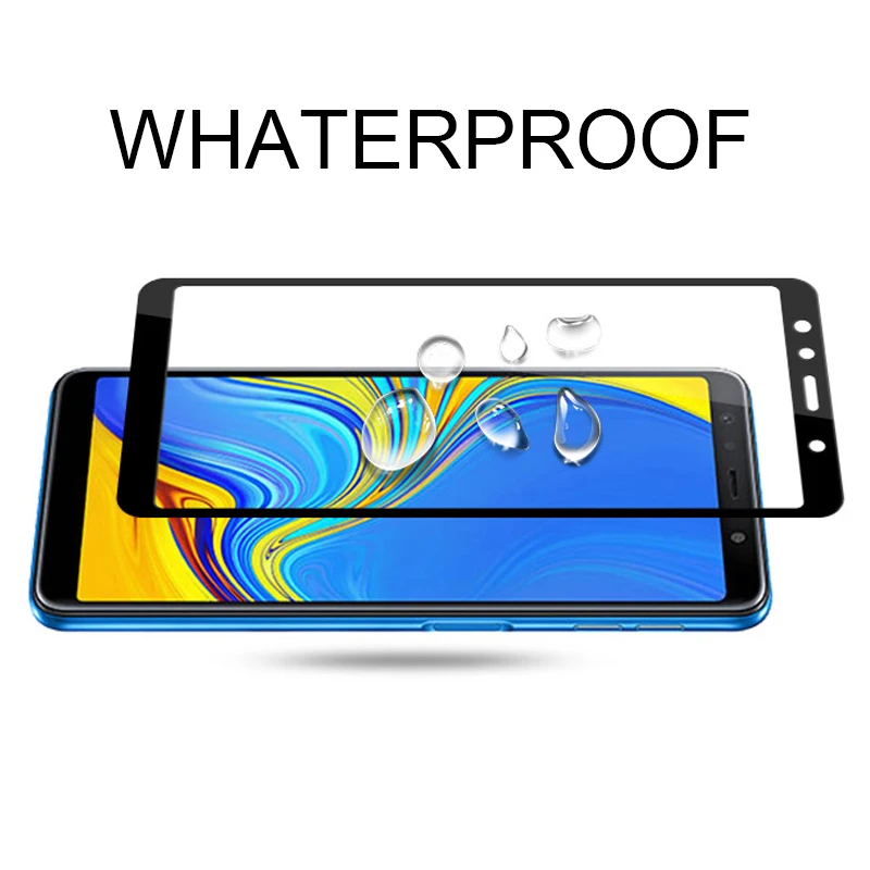 Protective Glass For Samsung Galaxy A7 2018 A750 Screen Protector SM-A750 Tempered Film cover | Мобильные телефоны и