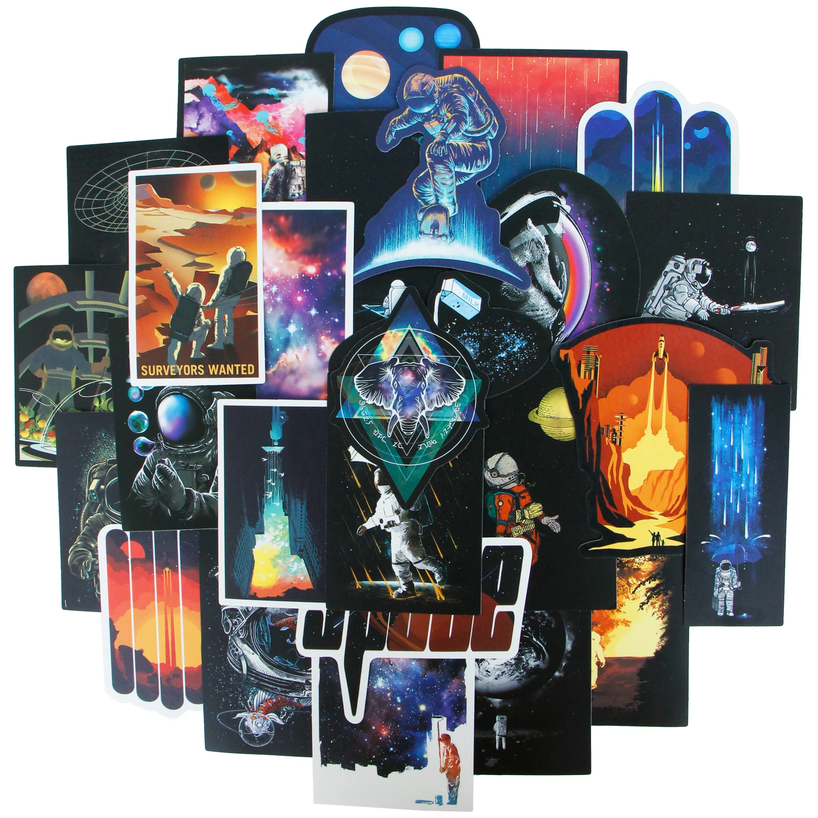 Наклейки астронавта Galaxy Space Planet Universe 50/100 шт. наклейки для багажа ноутбука