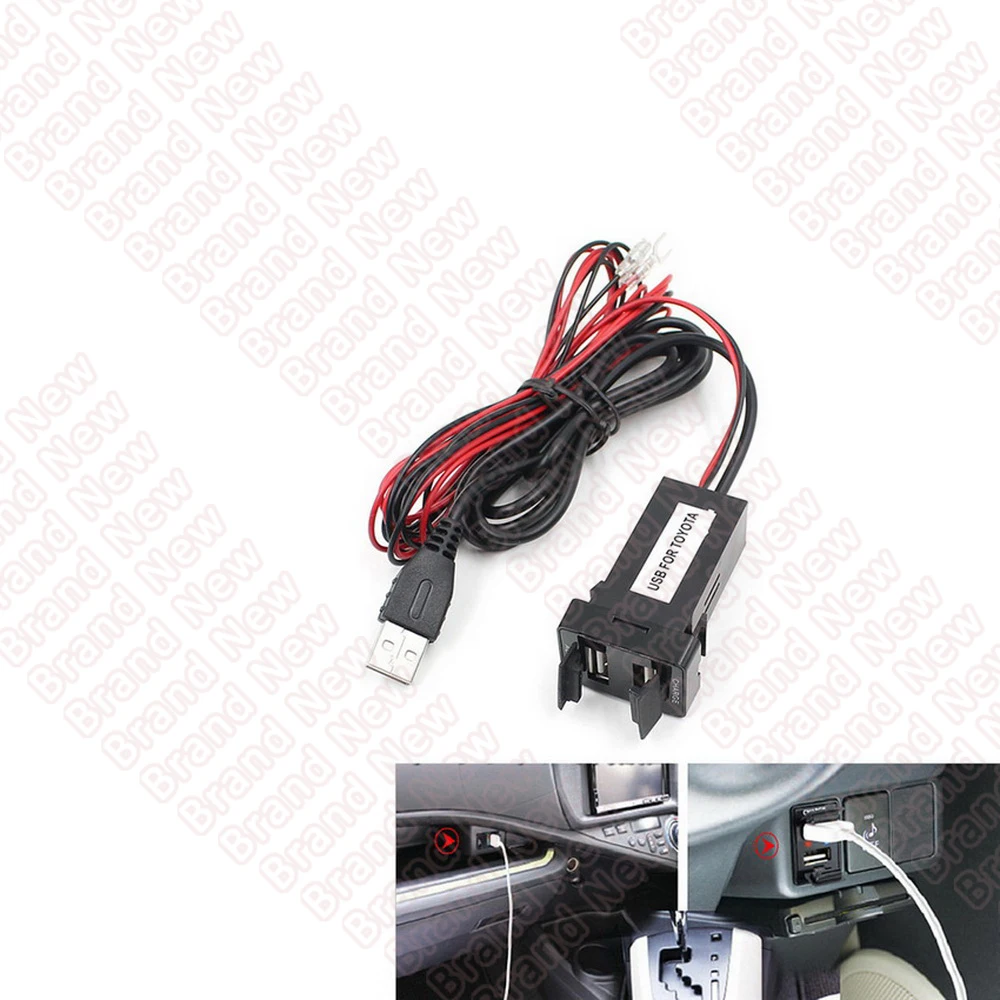 Автомобильное зарядное устройство ABS с двумя usb-портами для мобильного телефона