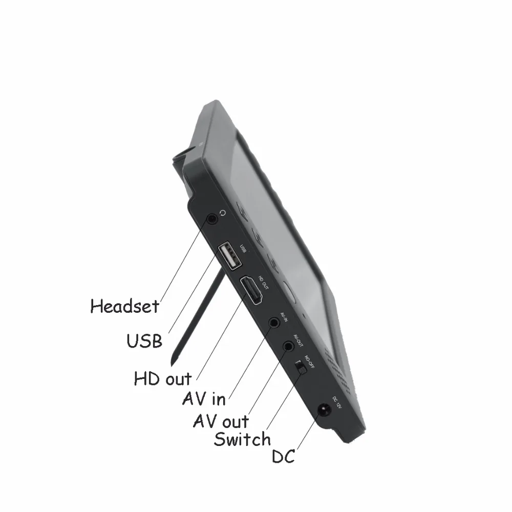 Бесплатно смотреть телевизор! Сильный siginal аккумуляторная 9 дюймов H.265 USB HD из