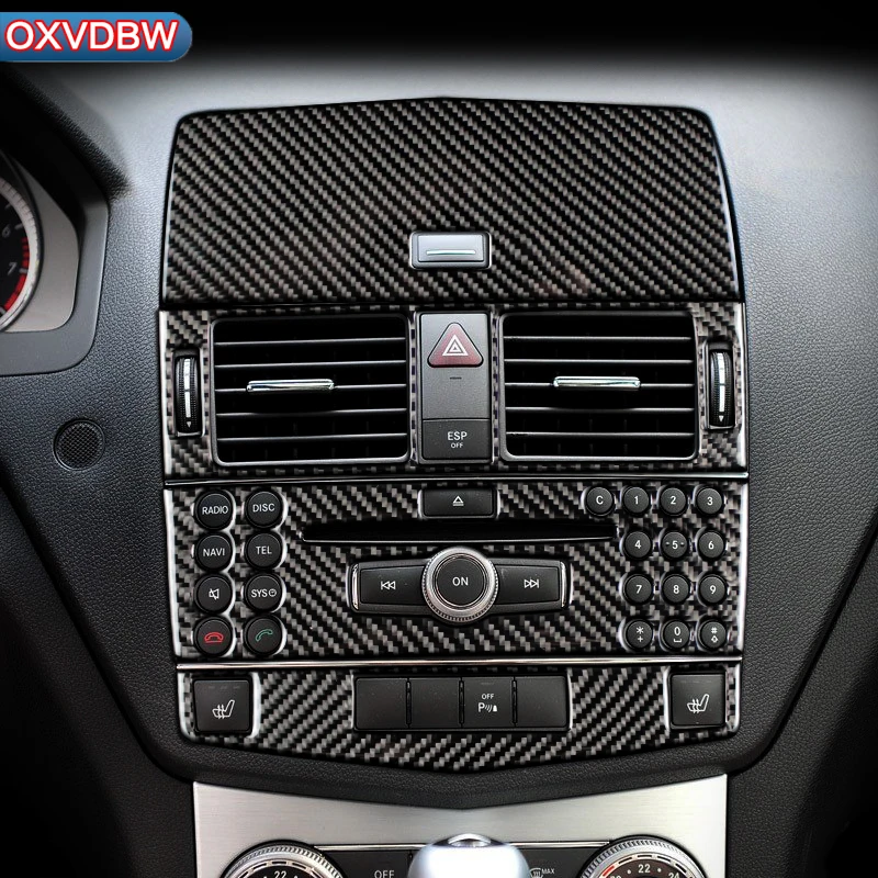 Для mercedes C class W204 внутренняя отделка из углеродного волокна выход CD кондиционер
