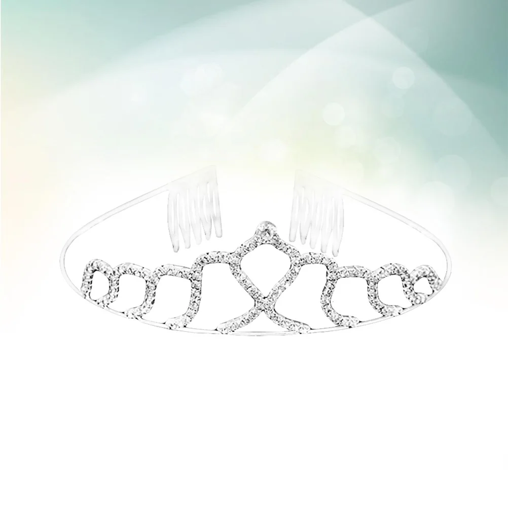 1 шт. свадебный головной убор со стразами стильный волнистый ободок для волос