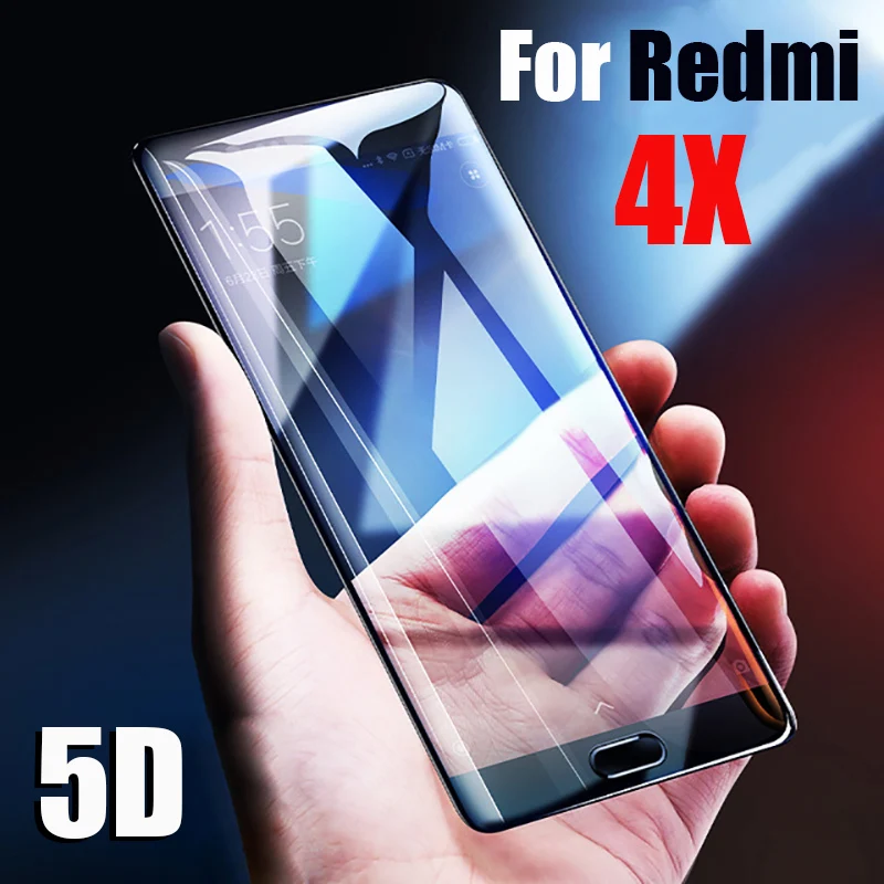 Защитное стекло 5d для Xiaomi Redmi 4x закаленное X4 4x|Защитные стёкла и плёнки телефонов|