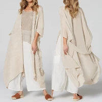 celmia women long blouses loose casual kimono cardigan tops belted summer beach cover up shirts thin coats blusas oversized