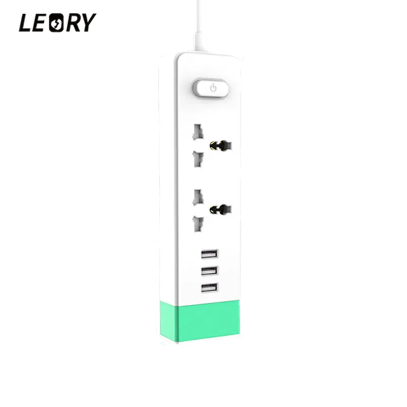 Сетевой удлинитель LEORY 2 розетки переменного тока 3 USB порта умная розетка