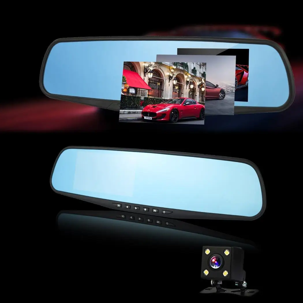 4 3 ''Автомобильный видеорегистратор HD 1080P WDR камера для приборной панели