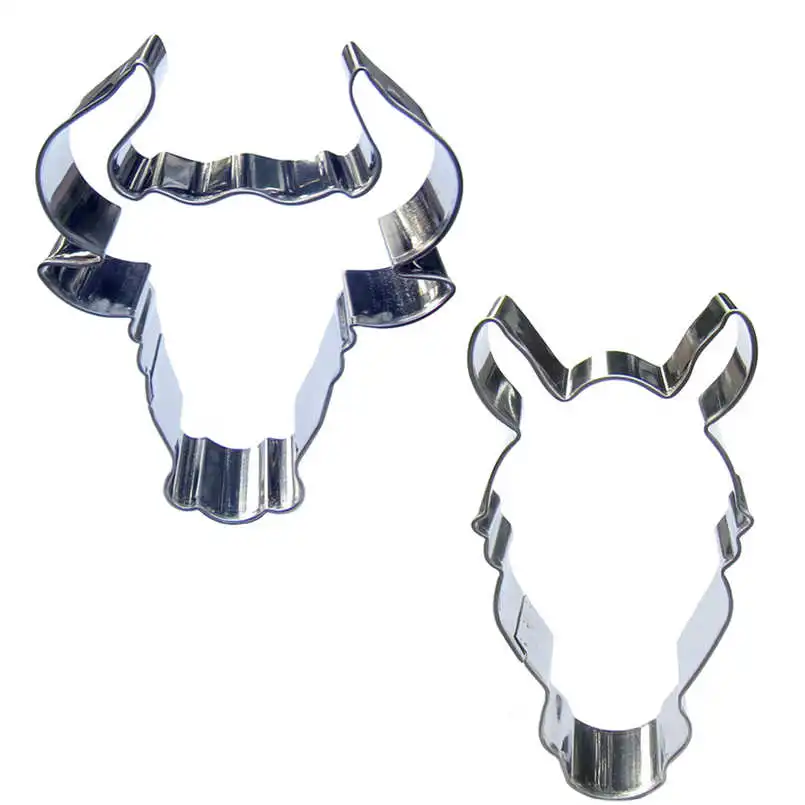 Bull head форма головы лошади 2 шт. формы для резки печенья инструменты выпечки