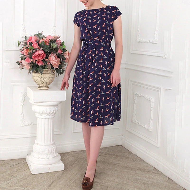 Women's Summer Lace-Up Dress Short Sleeve Casual Sundress Clubwear Belt Party | Женская одежда