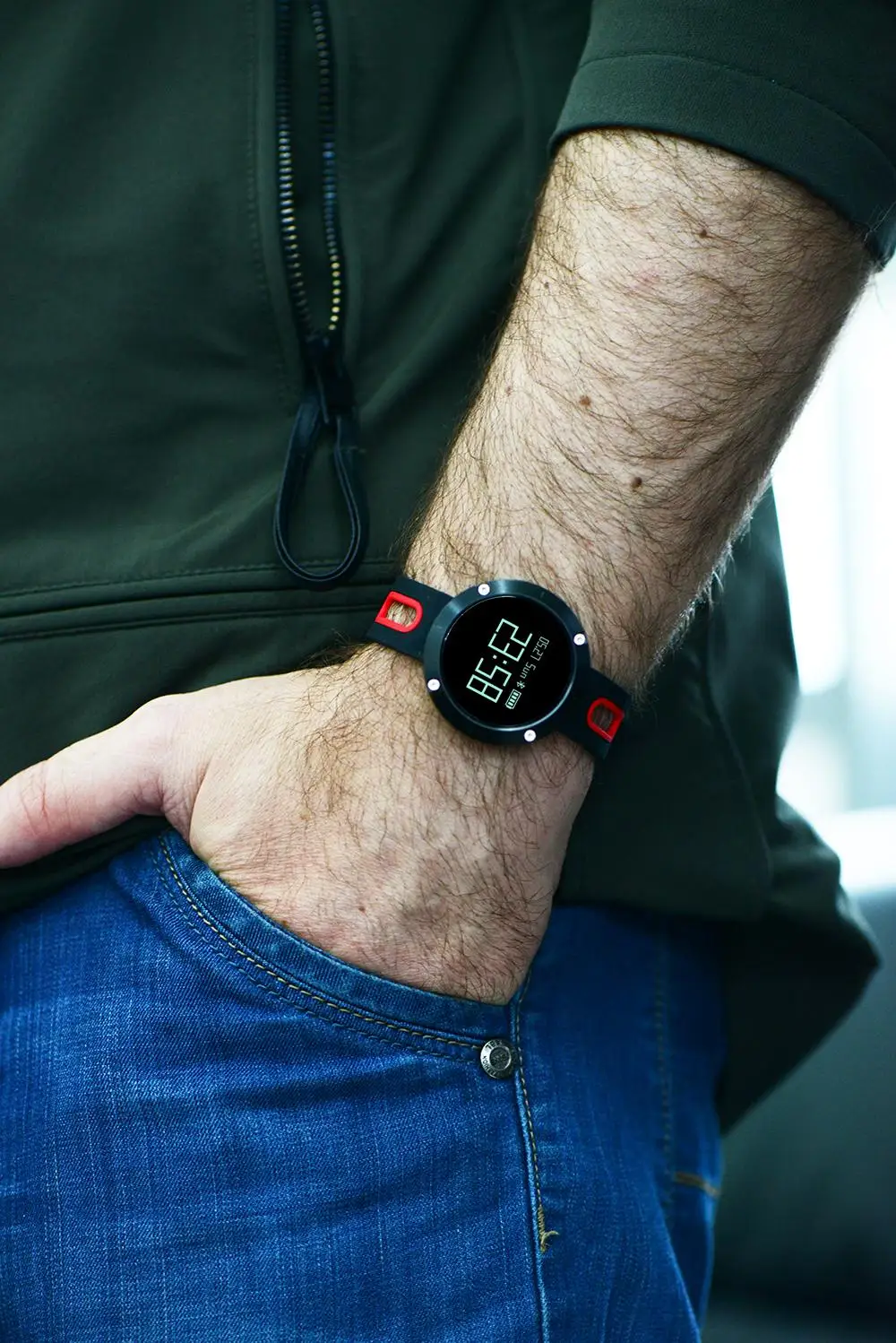 Для мужчин 2019 Smartwatch сердечного ритма браслет с крови Давление монитор Фитнес