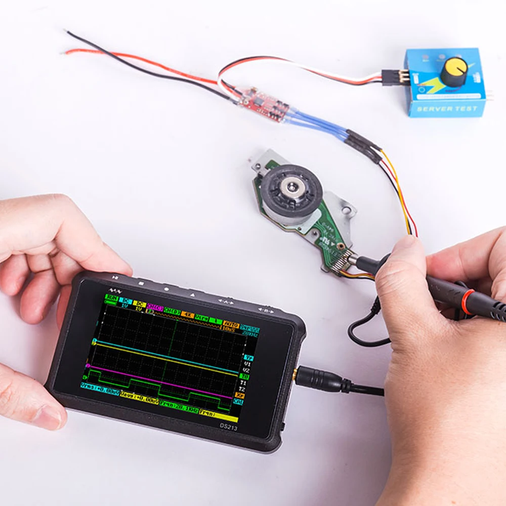 DS213 осциллограф Мини цифровой Сверхлегкий Осциллограф USB перезаряжаемый