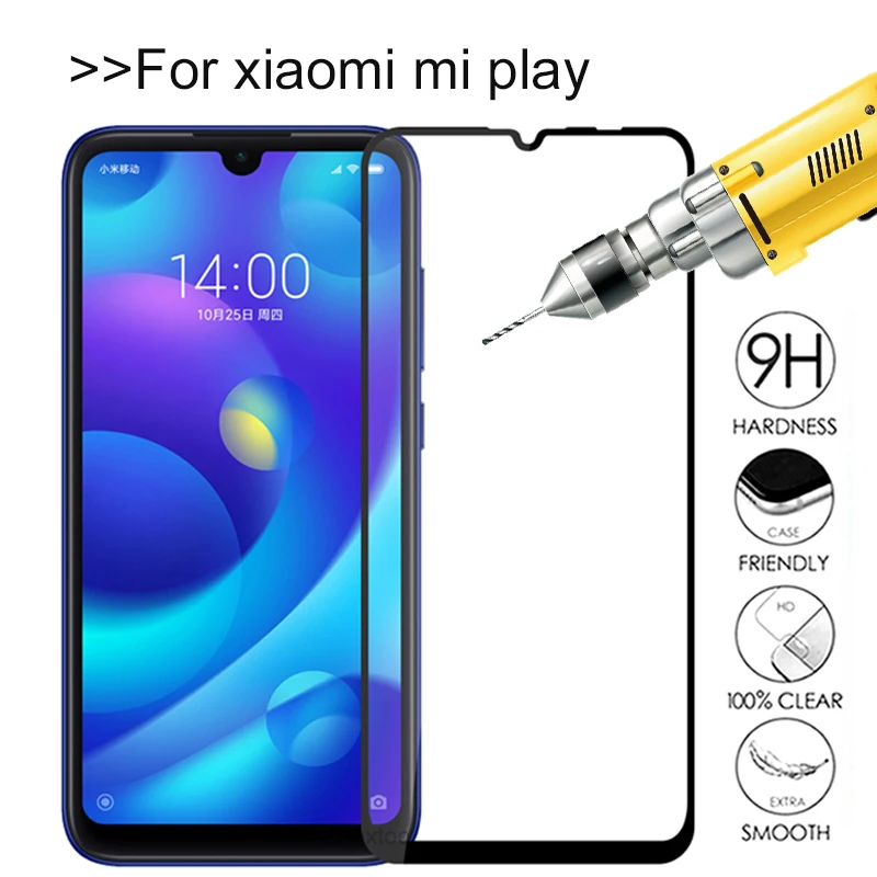 2.5D полное покрытие закаленное стекло для Xiaomi Play защитная пленка на экран mi play xiomi