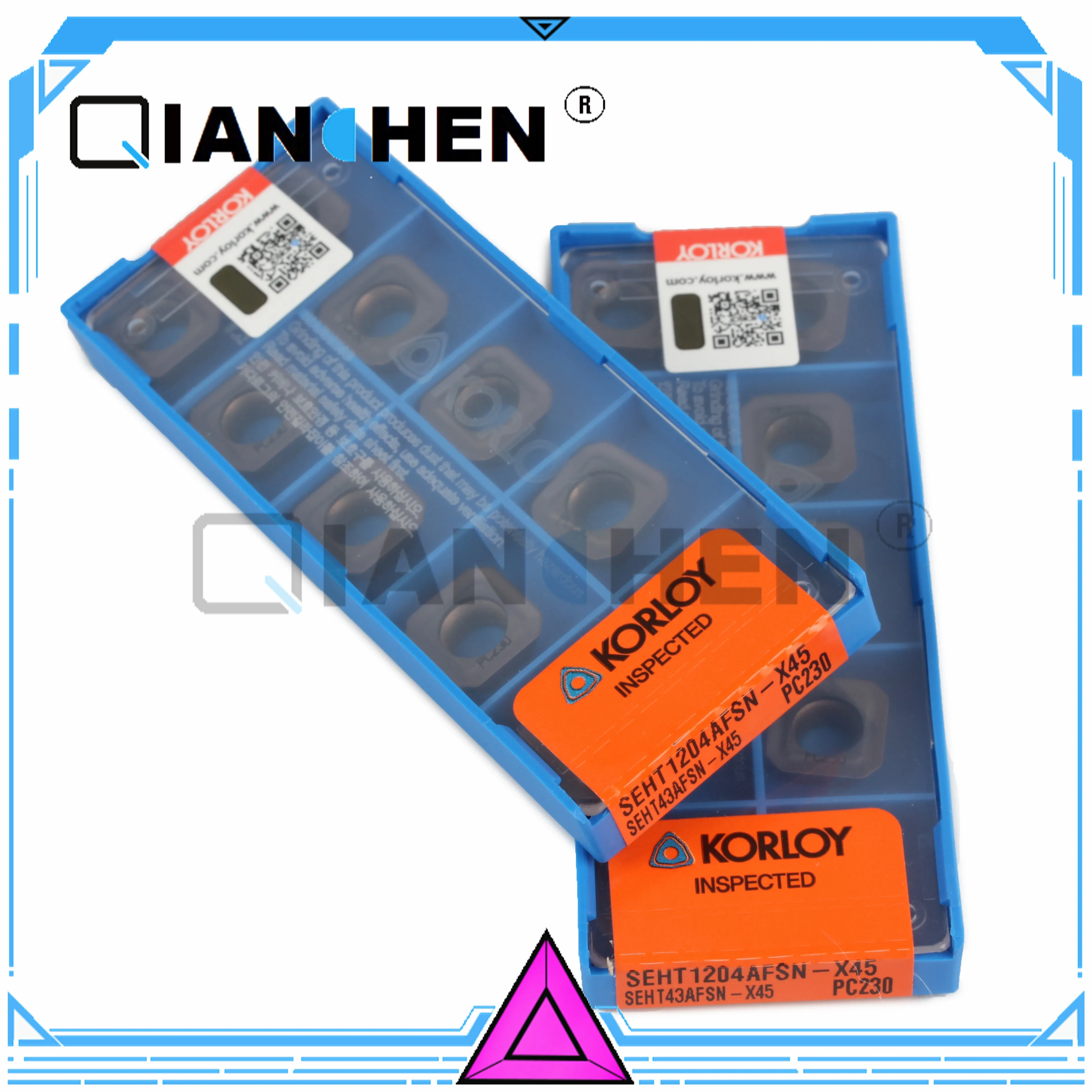 Details about / 10pcs Korloy SEHT1204AFSN-X45 NCM325 CNC Carbide For Processing Stainless Steel