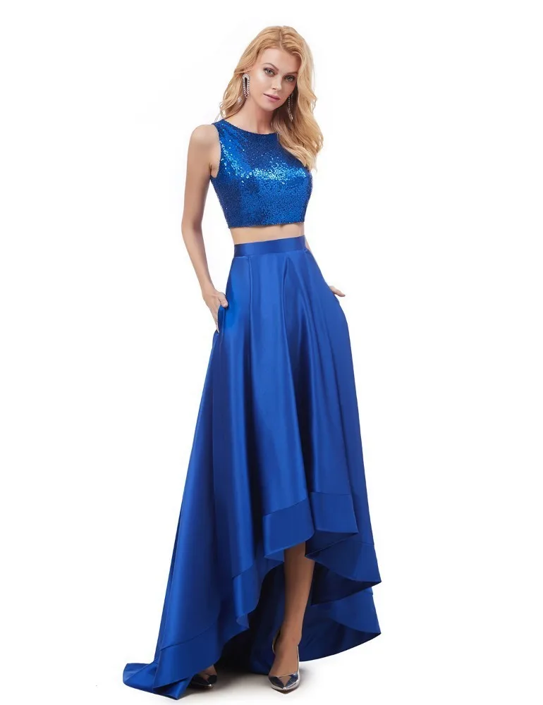Vivian's Bridal 2019 весеннее модное вечернее платье с блестками и укороченным топом