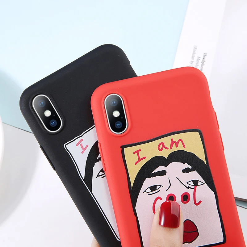 Чехол для телефона Moskado Funny expersion iPhone 6 6S 7 8 Plus X XR XS Max мягкий чехол из ТПУ с милой