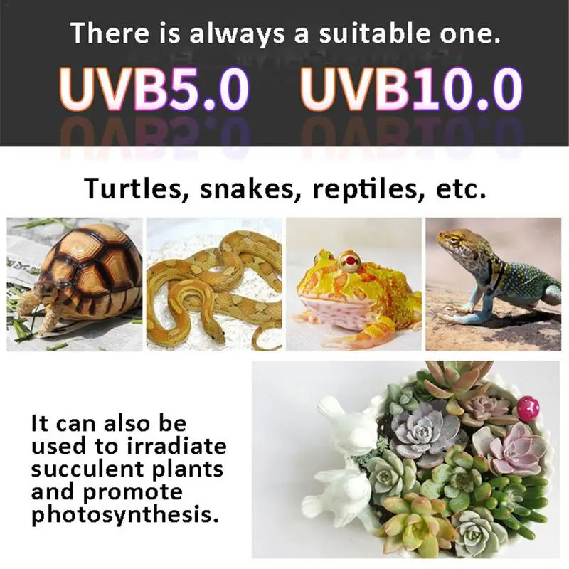 UVB5.0/UVB10.0 Рептилия Черепаха UVB лампа УФ кальция 26 Вт 220 240 В ПВХ для черепах змей