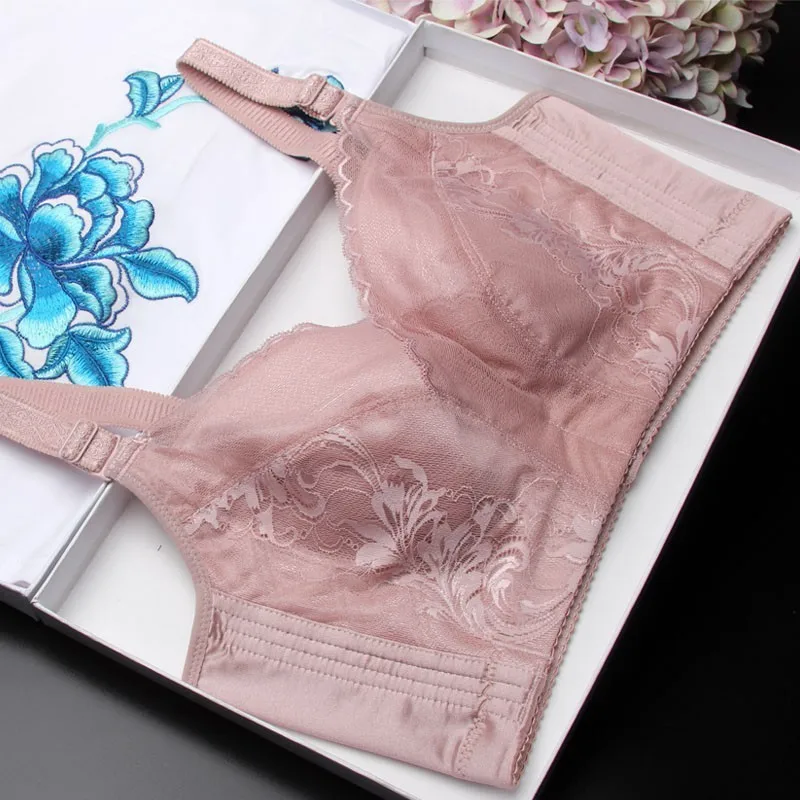 

Sexy Lace Nothing Sponge Gather Together Adjust Vice- Breast Beautiful Back Full Cup Thin Bras New Wire Free 34 36 38 40 B C D E