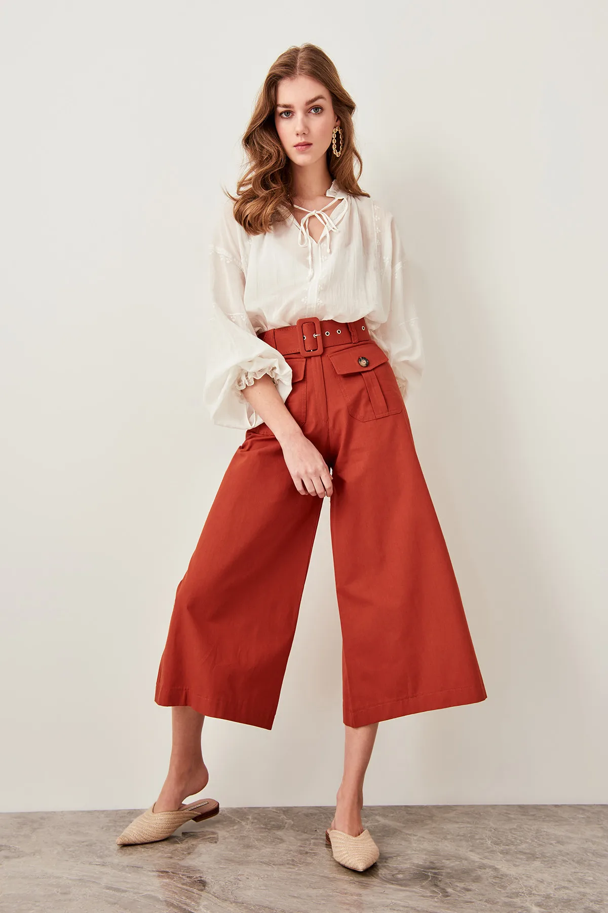 Trendyol арочные плитки брюки TWOSS19IE0006|Брюки| |
