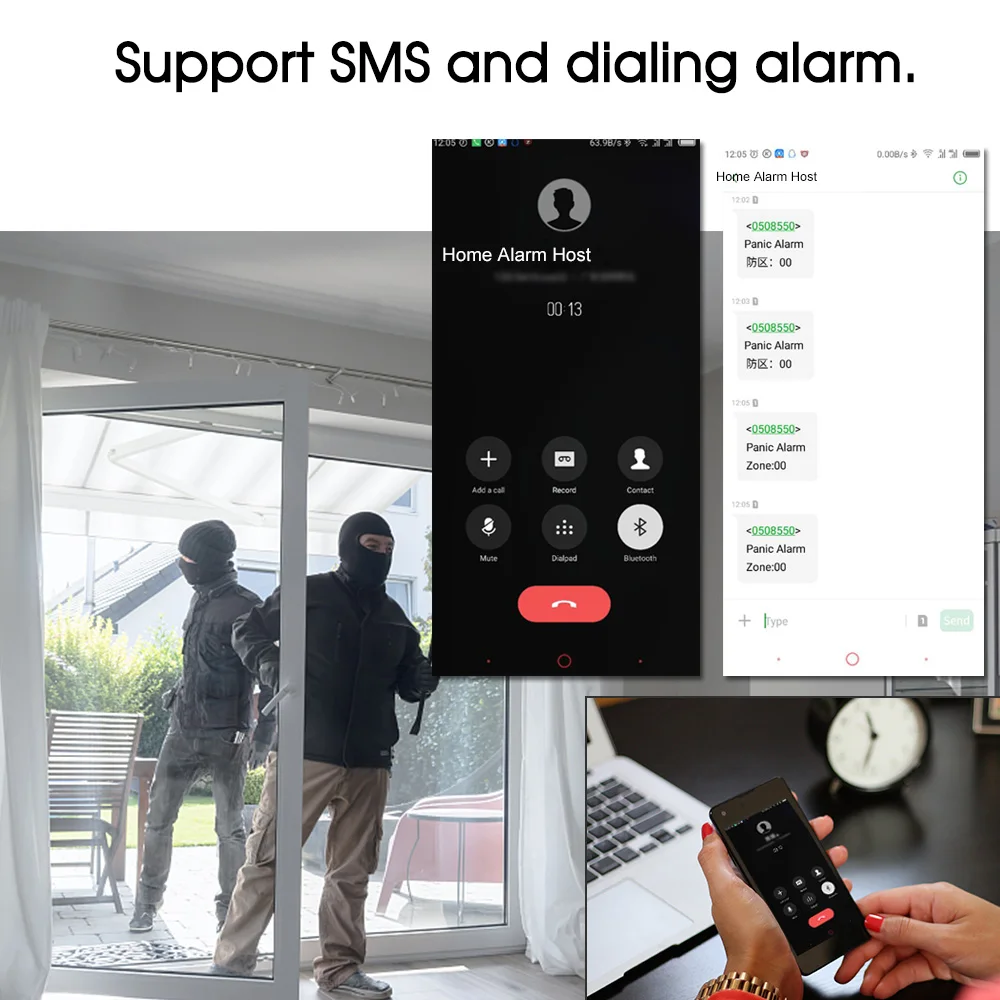 Беспроводной GSM SMS домашняя охранная сигнализация система детектор датчик