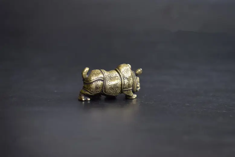 Китайская старинная коллекция из чистой латуни необычная маленькая