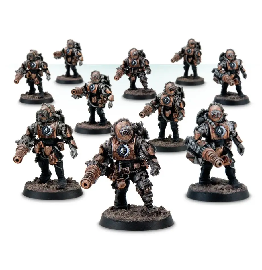 Mechanicum Tech-Thralls with Mitra-locks | Model Building Kits