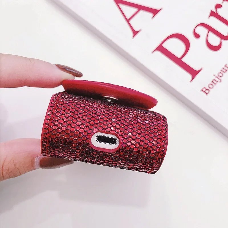 Чехол с блестками для Apple Airpods 1 2 Coque милые мягкие блесток Pothook аксессуары