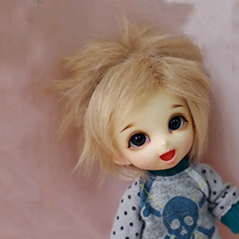 [Wamami] льняной/светло-коричневый короткий шерстяной парик 1/12 Pukifee Ae Lati BJD Dollfie 9-10 см |