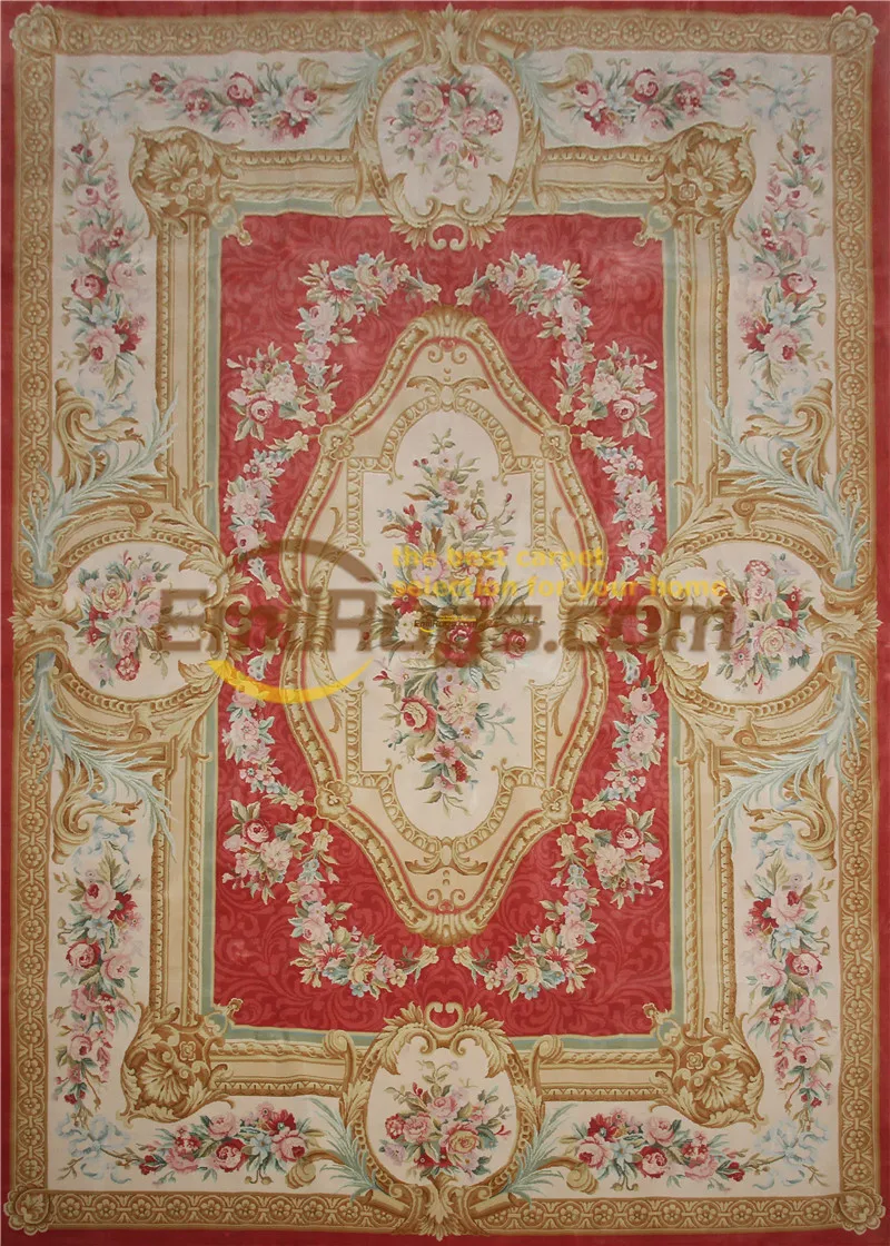 Goedkoop Vintage Hand Made Savonnerie Patroon Wol Tapijt Tapijt Dik En Pluche Bloemen Trellis Ontwerp Savonnerie Rug Handgemaakte Traditionele