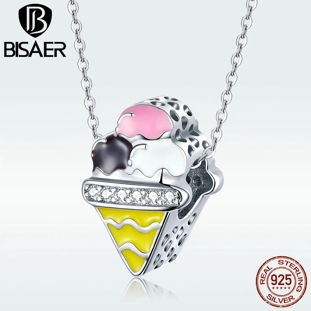 BISAER хит продаж очаровательные 925 Оригинальные милые красочные заколки для
