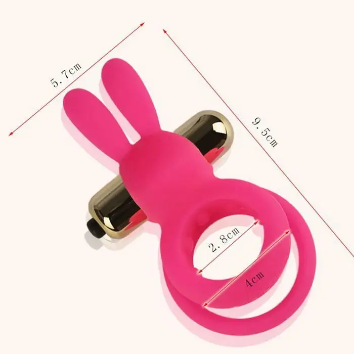 Elastic Delay Cock Ring Rabbit Vibrating Sex Products Vibrator Premature Ejaculation Massager Lock Fine Toys for Men | Красота и
