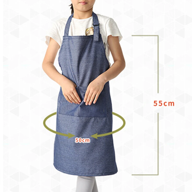 Children Kids Solid Color Apron Adjustable Painting Cooking Craft Art Plain Bib | Дом и сад