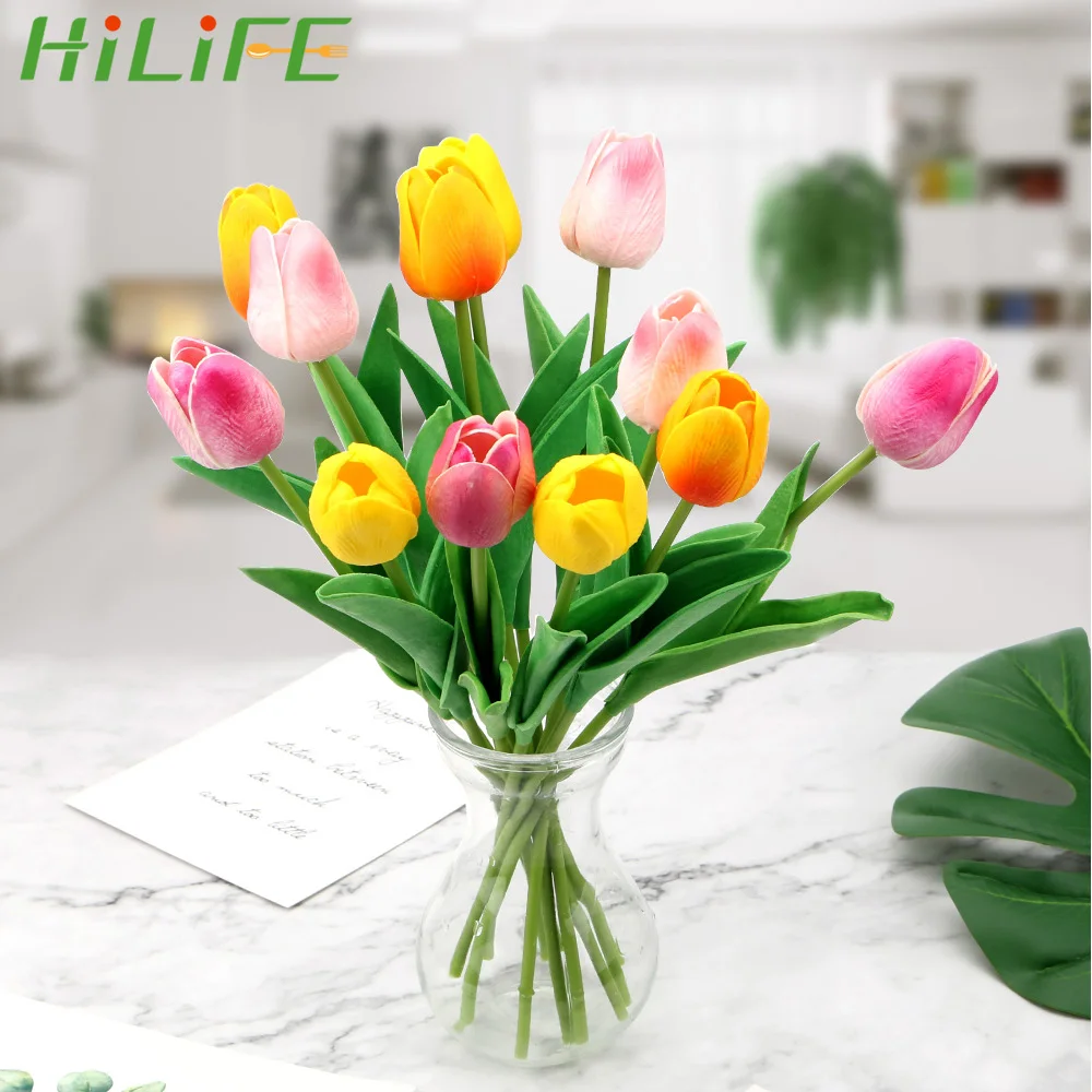 Мини тюльпаны HILIFE искусственные цветы для рукоделия 1 шт. вечерние имитация