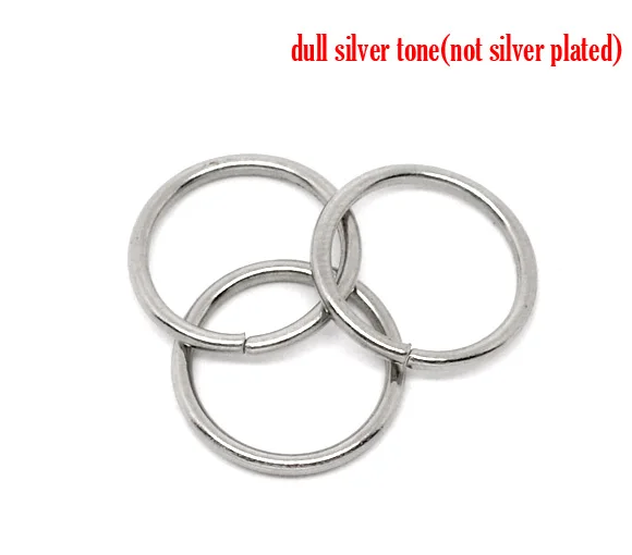 

Lovely 100 Silver Color Open Jump Rings 12mm Dia. Findings (B10201)