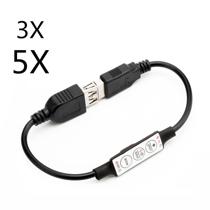 CLAITE 3 шт. 5 мини светодиодный контроллер USB Яркость Диммер ключи дистанционное