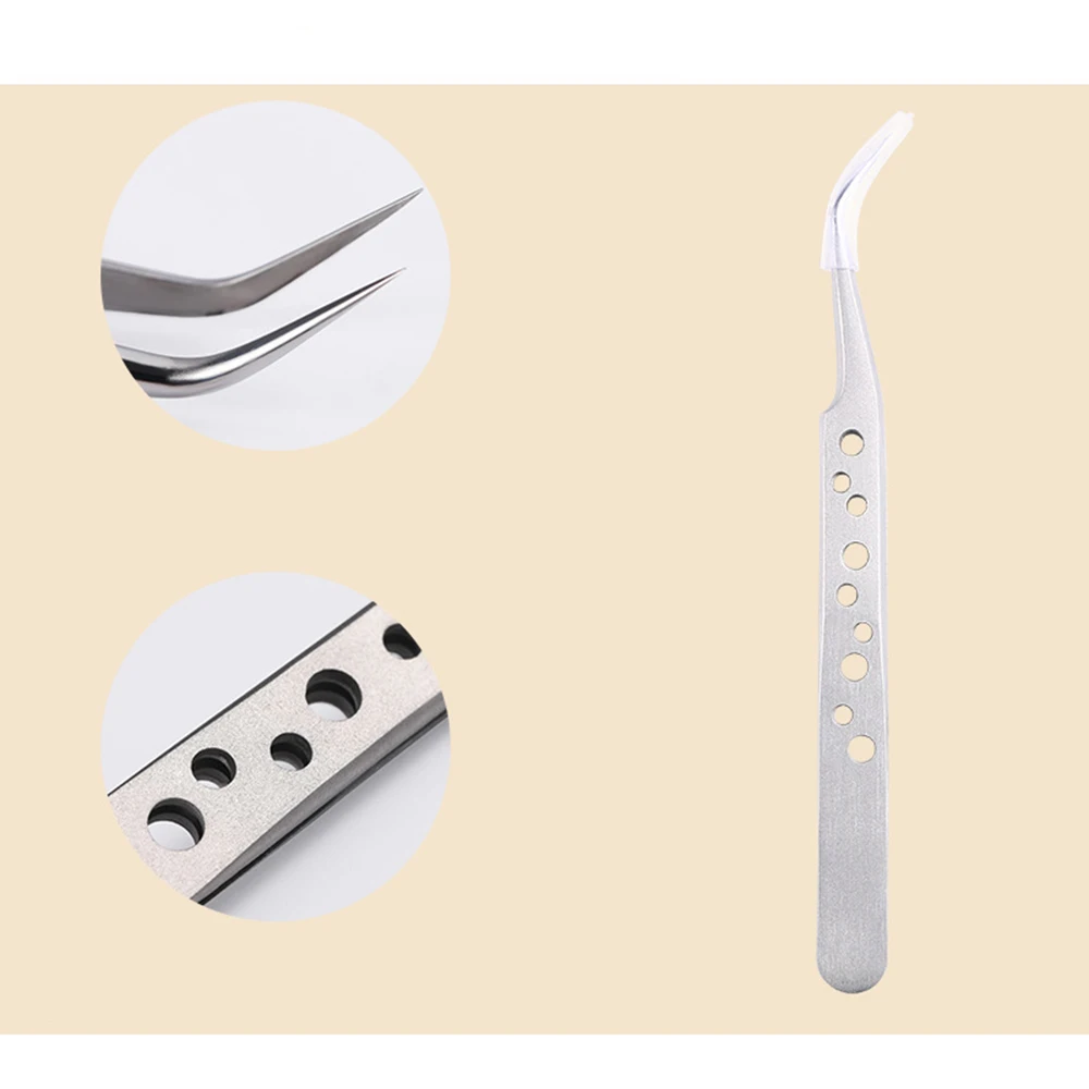 1 шт. изогнутые пинцеты для ресниц набор наращивания кусачки острый зажим макияж