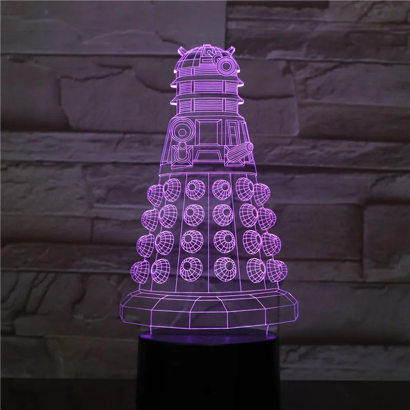 Bunker 3D LED Lamp Night Light Touch 7 Auto Color Gradient USB Boys Kid Toys Bedroom Xmas Decor Gifts 2348 | Лампы и освещение