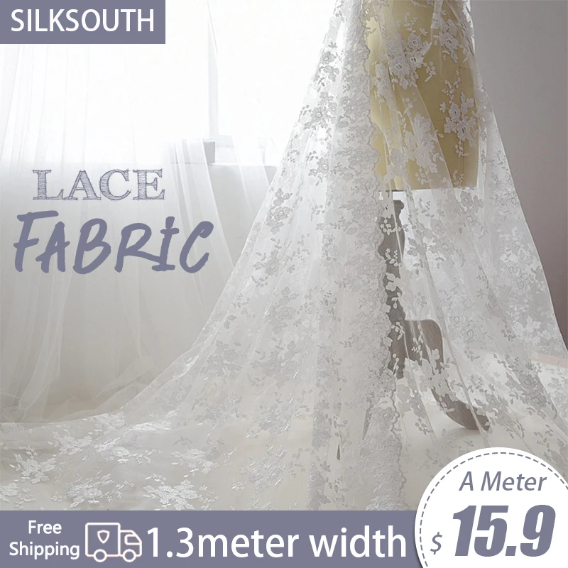 1 метр Роскошная перьевая вышивка кружевная ткань свадебное платье лента отделка