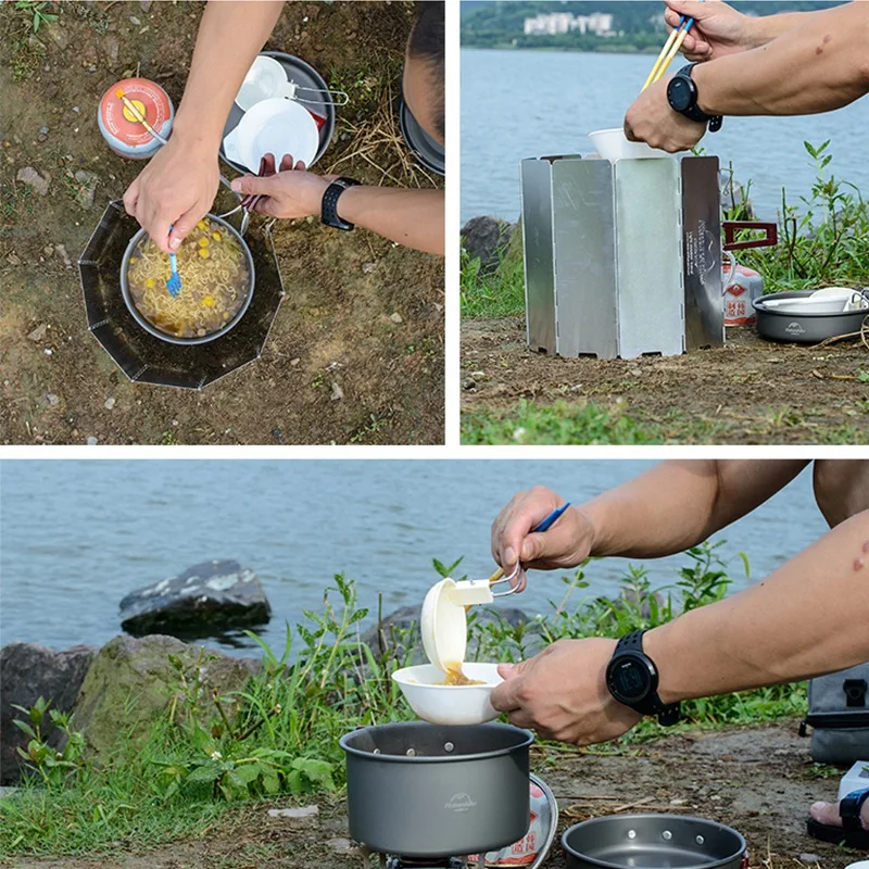 Ne'w NatureHike открытый 8 пластин складной щит от ветра для кемпинга печи плита