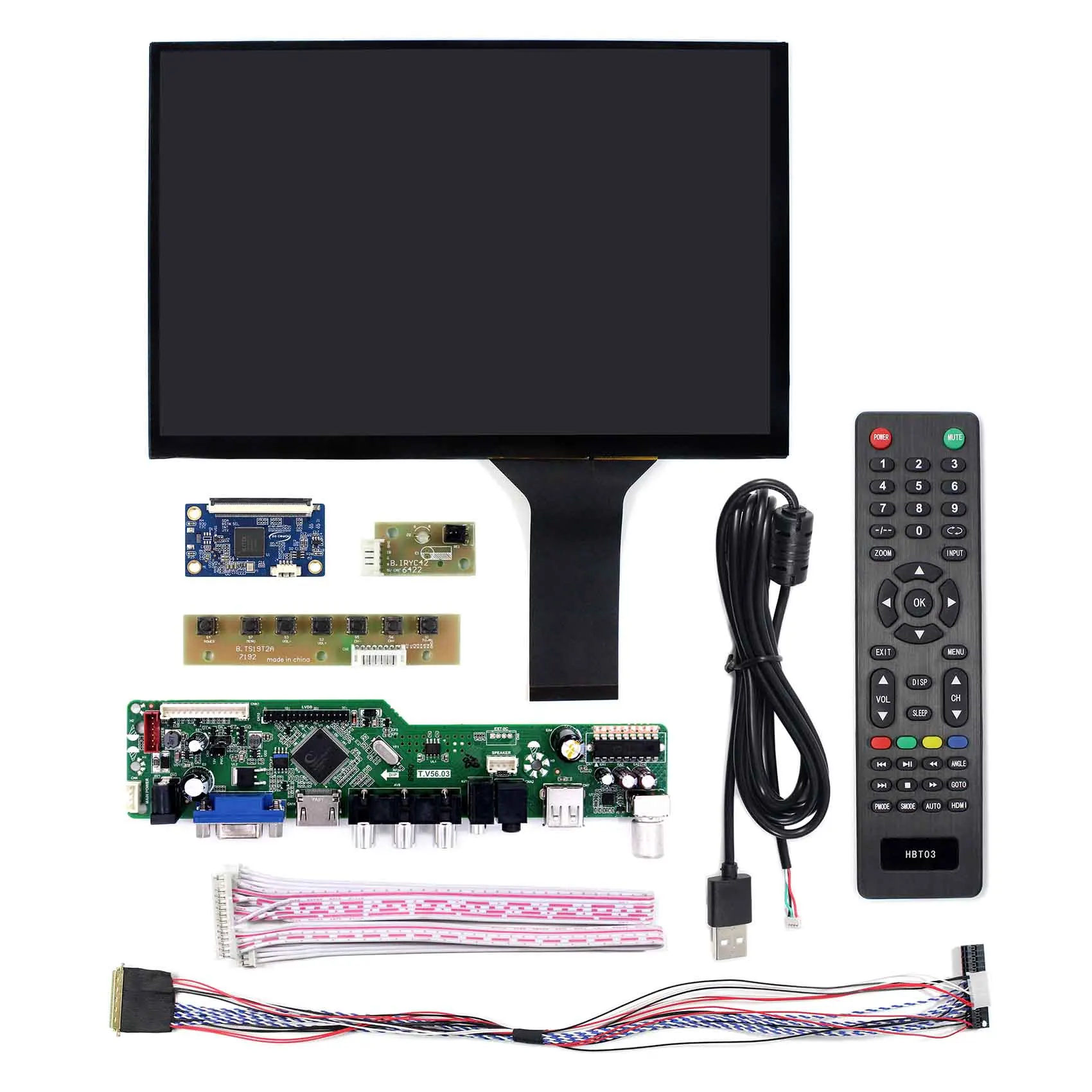 10 1 дюймовый 1280X800 ЖК-экран с дюймовой емкостной сенсорной панелью HD MI VGA AV USB RF