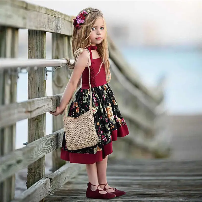 Pudcoco Hot Sale Toddler Infant Kid Baby Girls Princess Wedding Dresses Leisure Summer Party Tutu Girl Fashion Dropship | Детская одежда