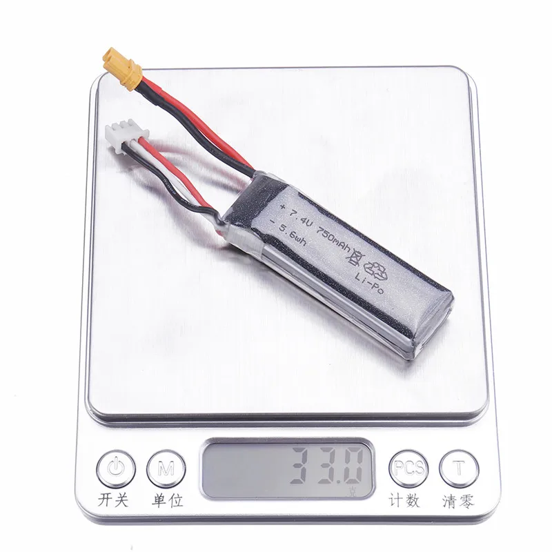 2 шт. 7 4 в 750 мАч 35C 2S Lipo батарея XT30U вилка для XK K130 вертолет RC Дрон Квадрокоптер