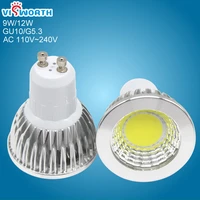 gu10 led spotlight g5 3 9w 12w cob led lamp mr16 ac 110v 220v 240v lamparas warm cold white bulb for home