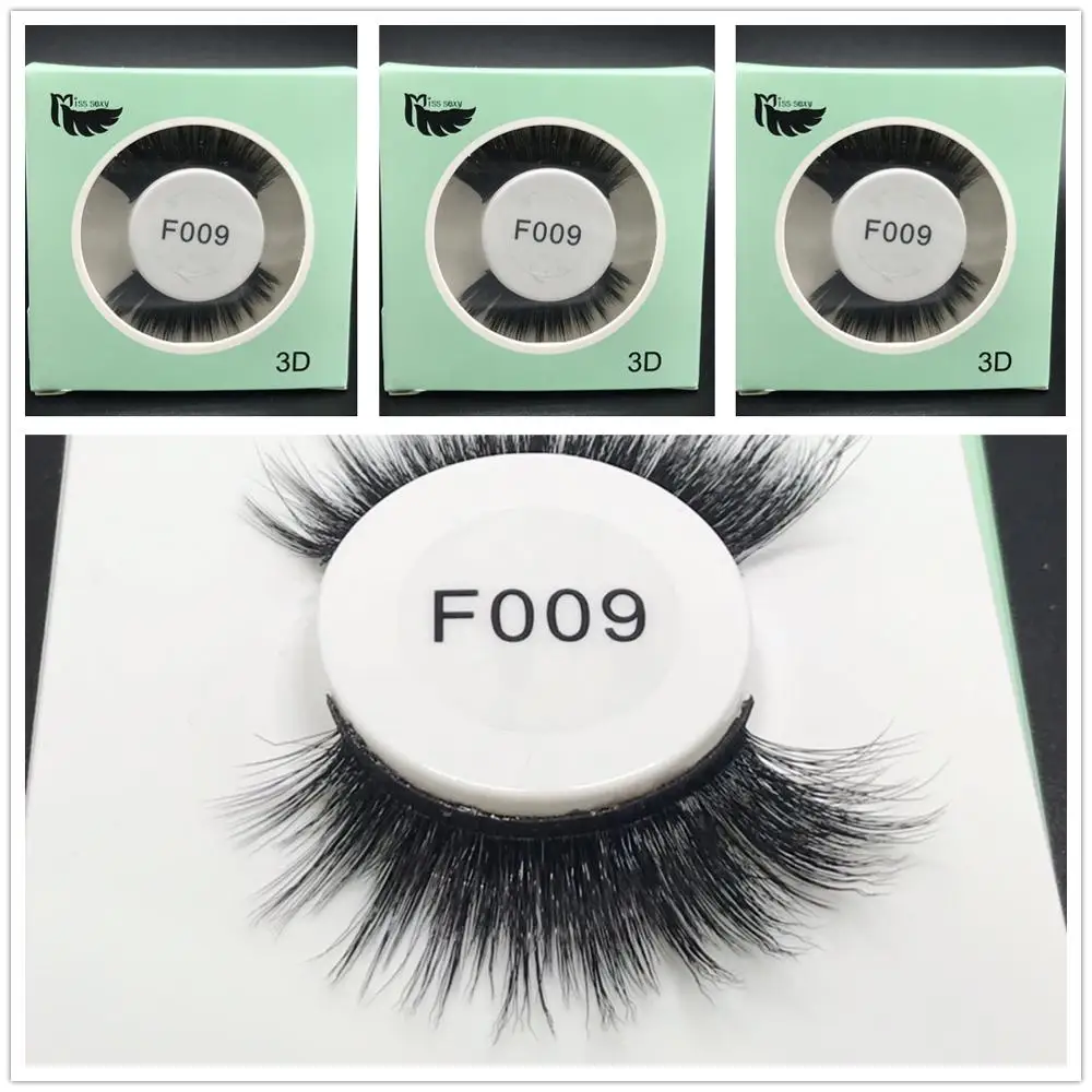 8 пар Miss sexy lash F009 3D норки накладные ресницы толстые ручной работы макияж набор